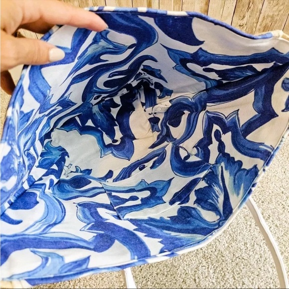 DOLCE & GABBANA beach purse bag straw blue - Picture 6 of 7